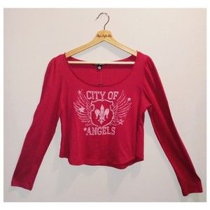 Eye Candy City of Angels Dark Pink or Fuchsia Long‎ Sleeve Top